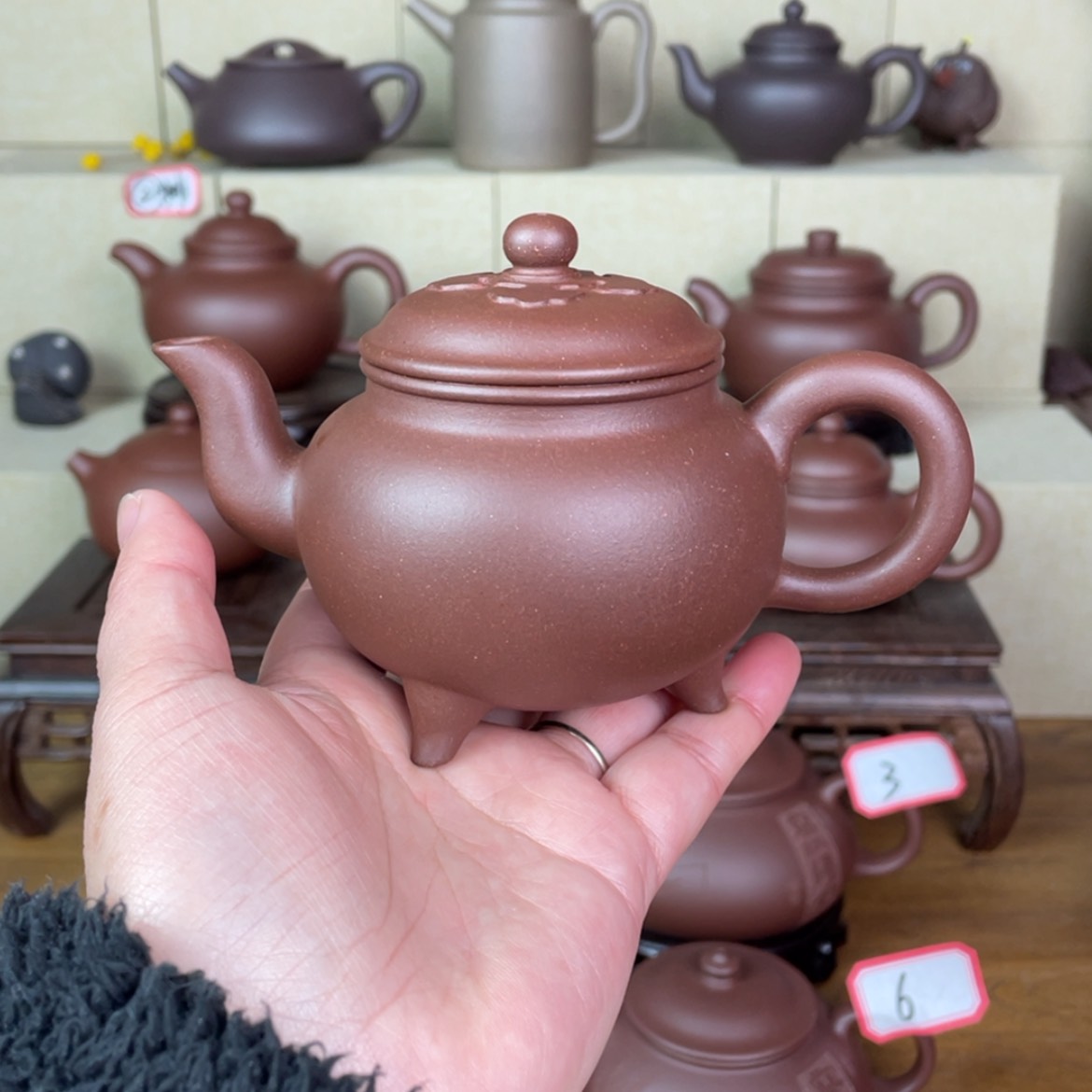 【闪购商品】紫砂茶壶无*宋底槽青大彬如意～容量：180