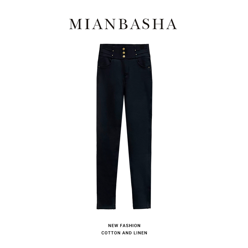 【胖佳佳专属】棉芭莎牛油果小黑裤9002-6.0