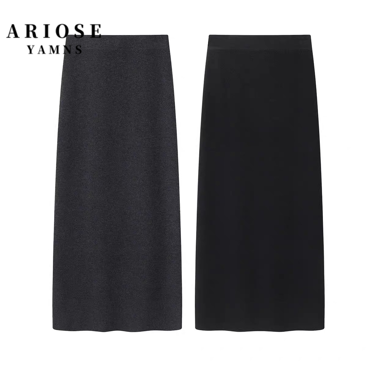 艾诺丝商场同款中长款过膝高腰轻职风气质秋冬显瘦裙子半身裙时尚