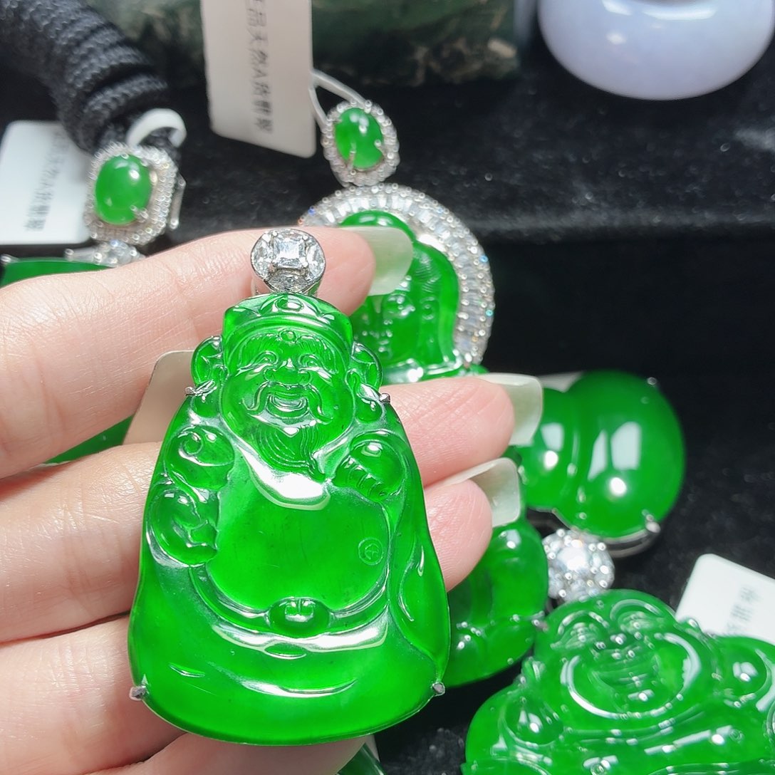 翡翠银S925镶嵌颈饰