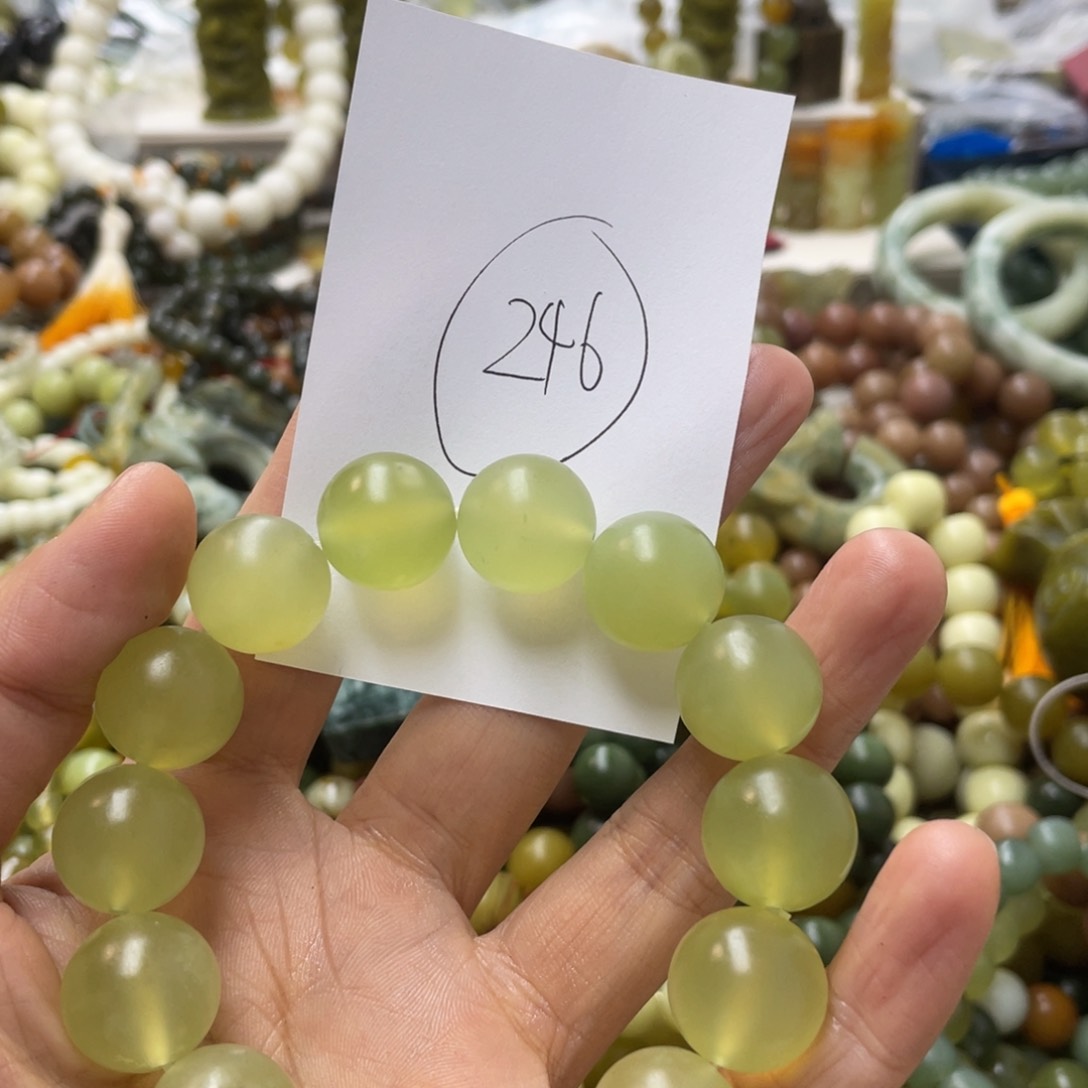 蛇纹石玉手链合金