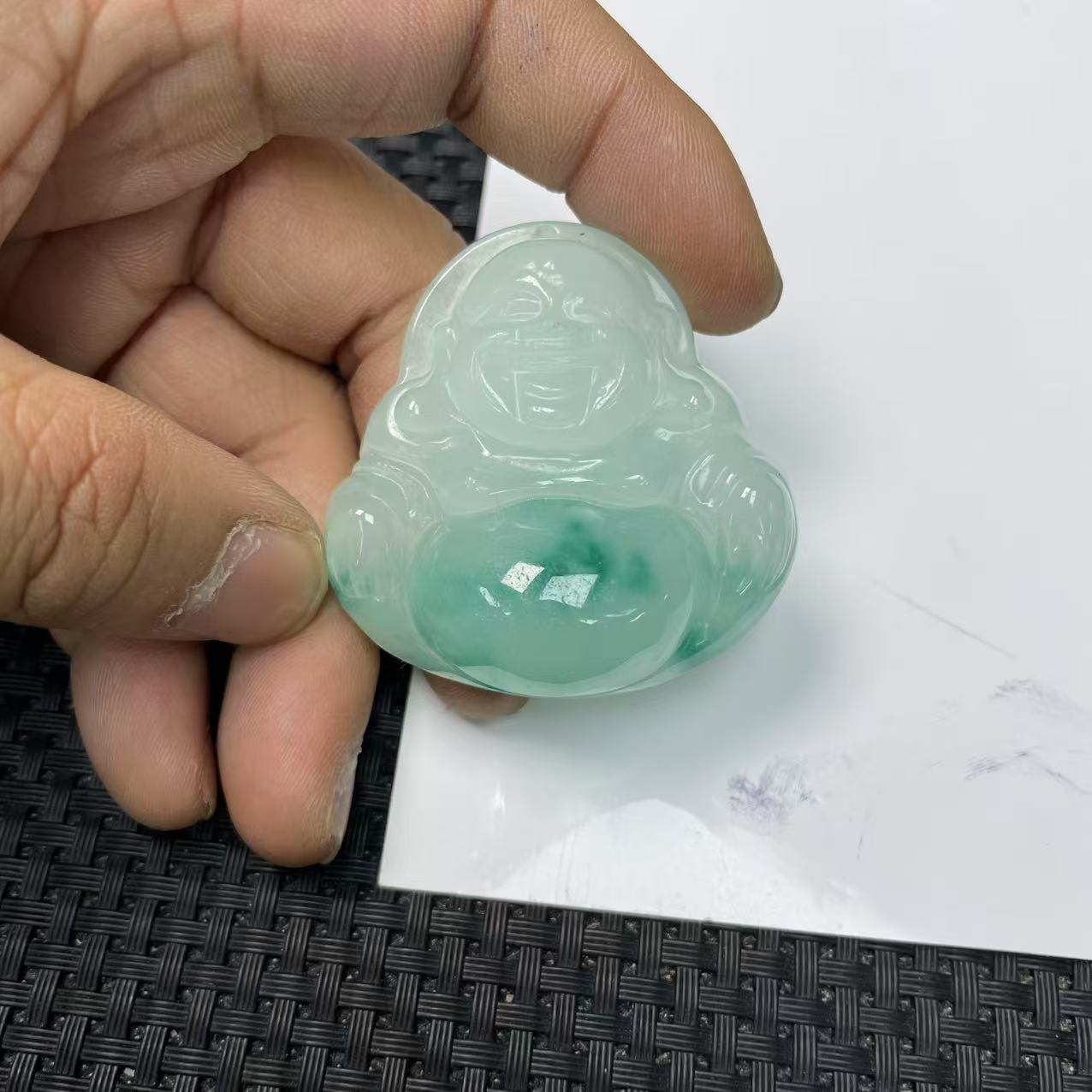 【大喜儿】绿花佛吊坠-12WQ1376