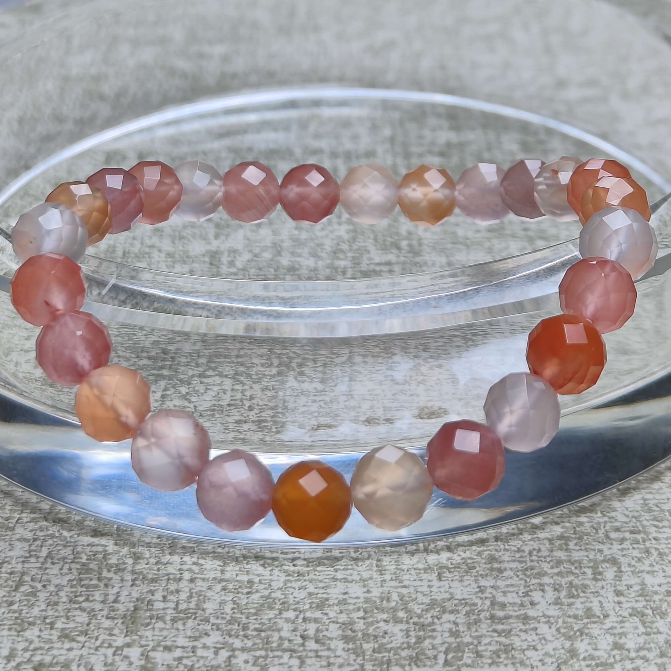 #南红玛瑙#原矿#钻切无相多宝单圈7mm