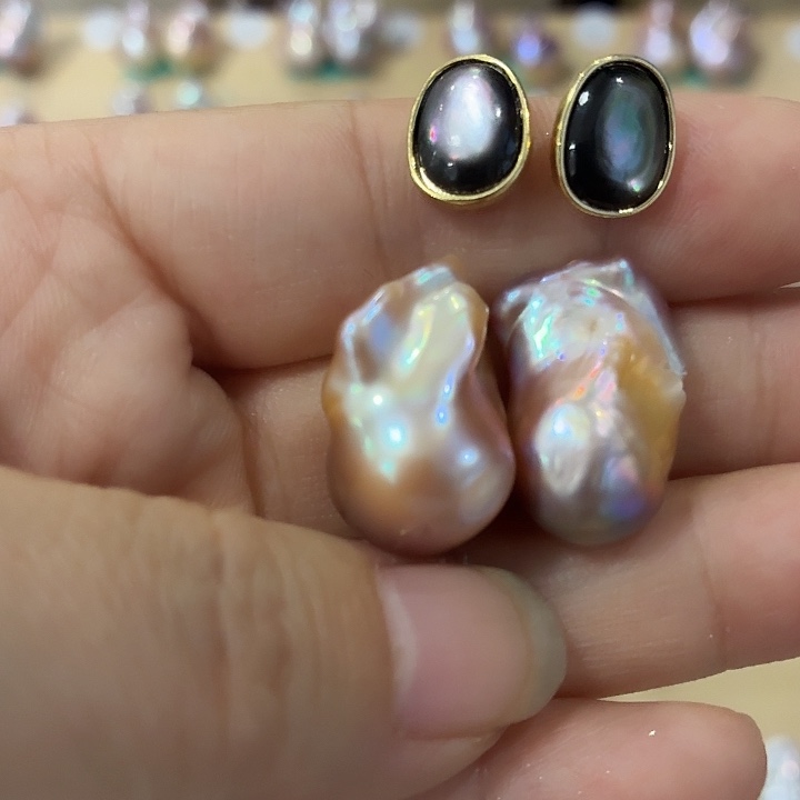 淡水珍珠耳饰未镶嵌