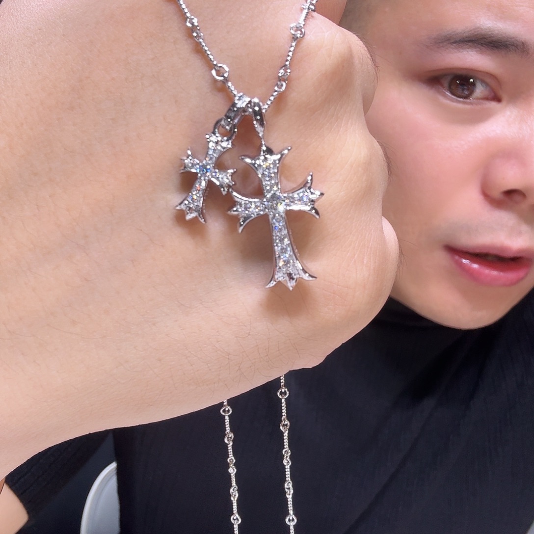 实验室培育钻石颈饰铂Pt950镶嵌