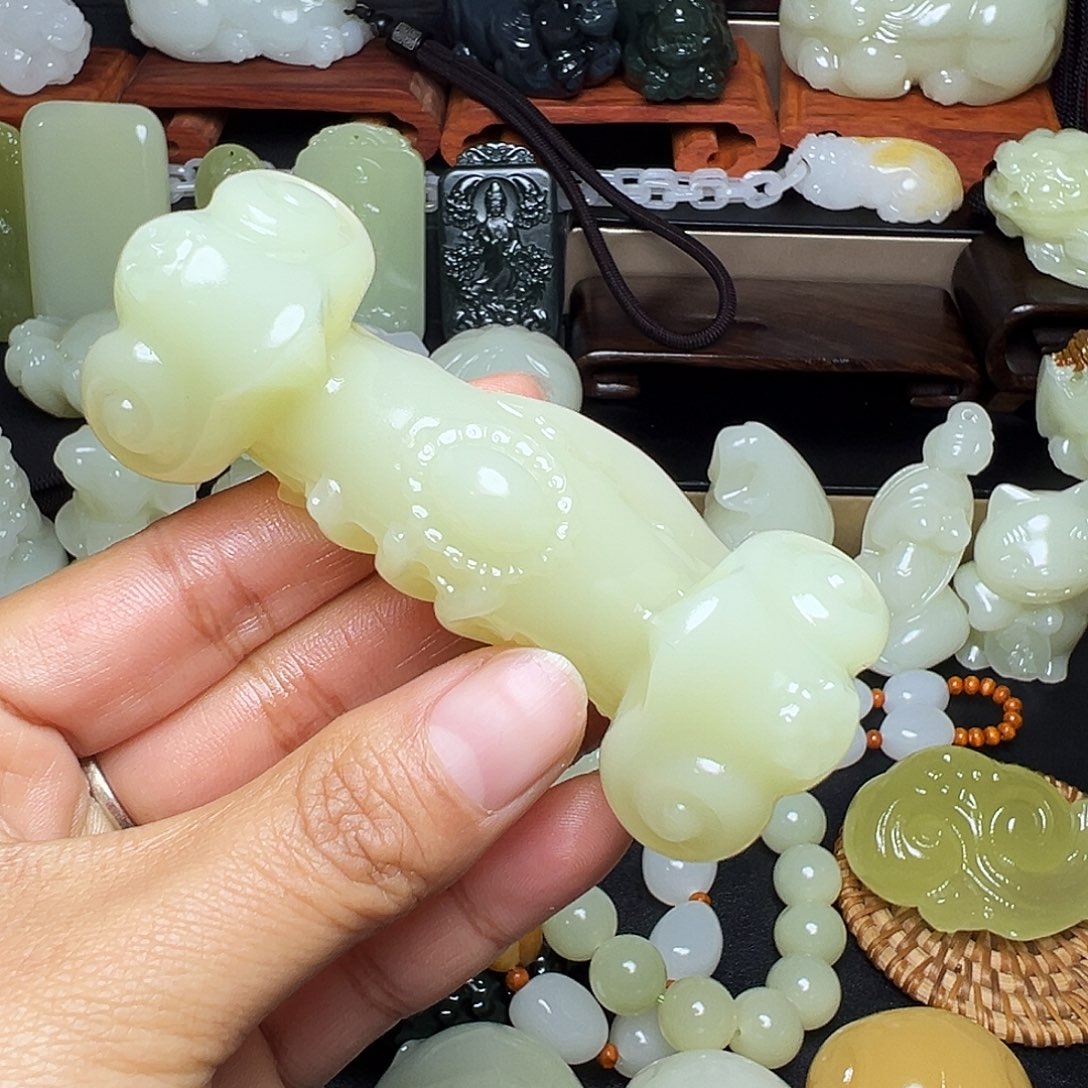 风***舟软玉未镶嵌把件新疆天然精品料子