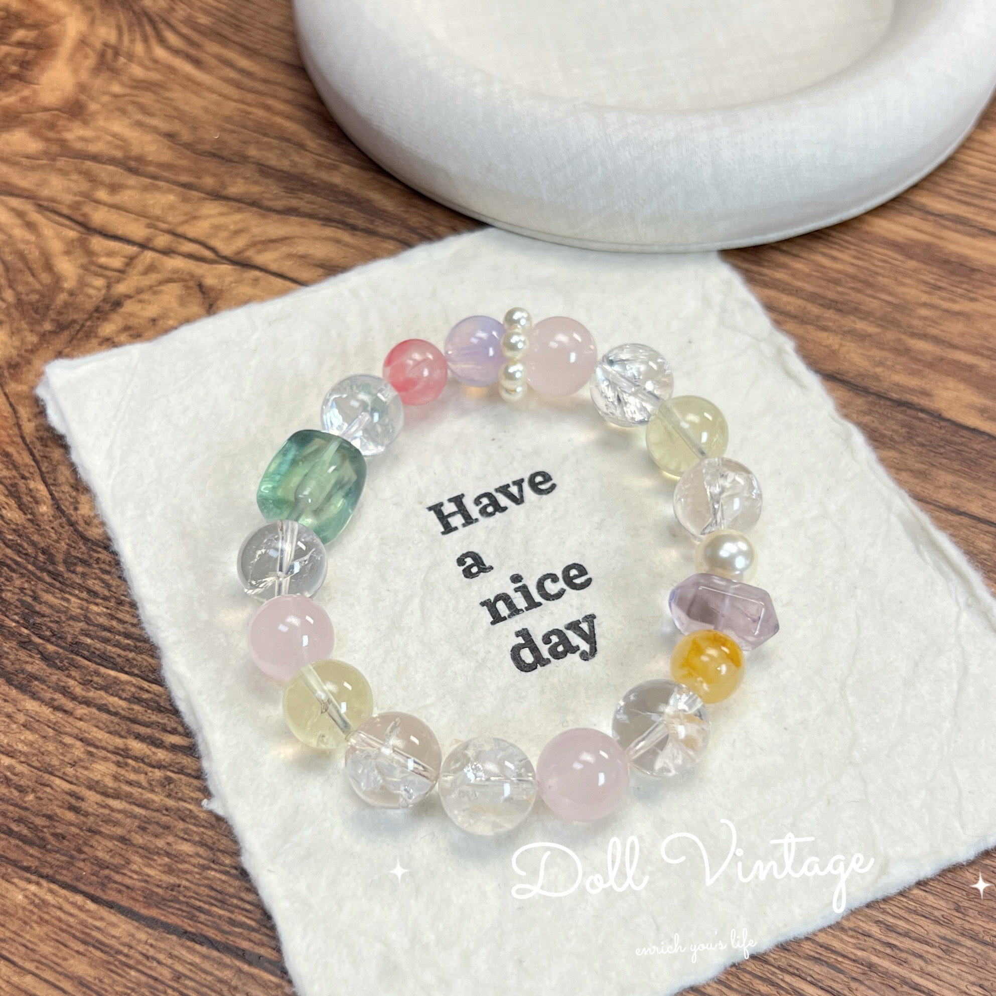 【遍地生花】A341-多宝手串均有色差默认微瑕介意勿拍