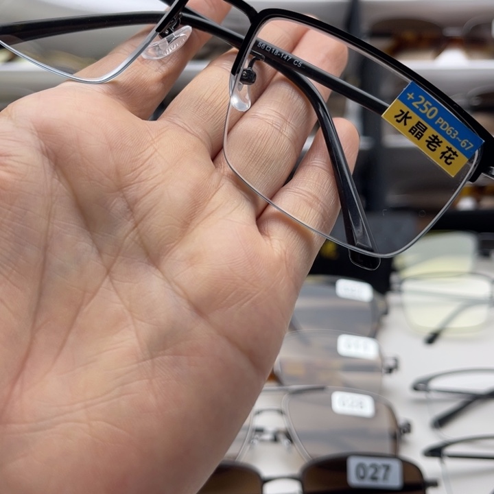 爱***机天然水晶石头眼镜