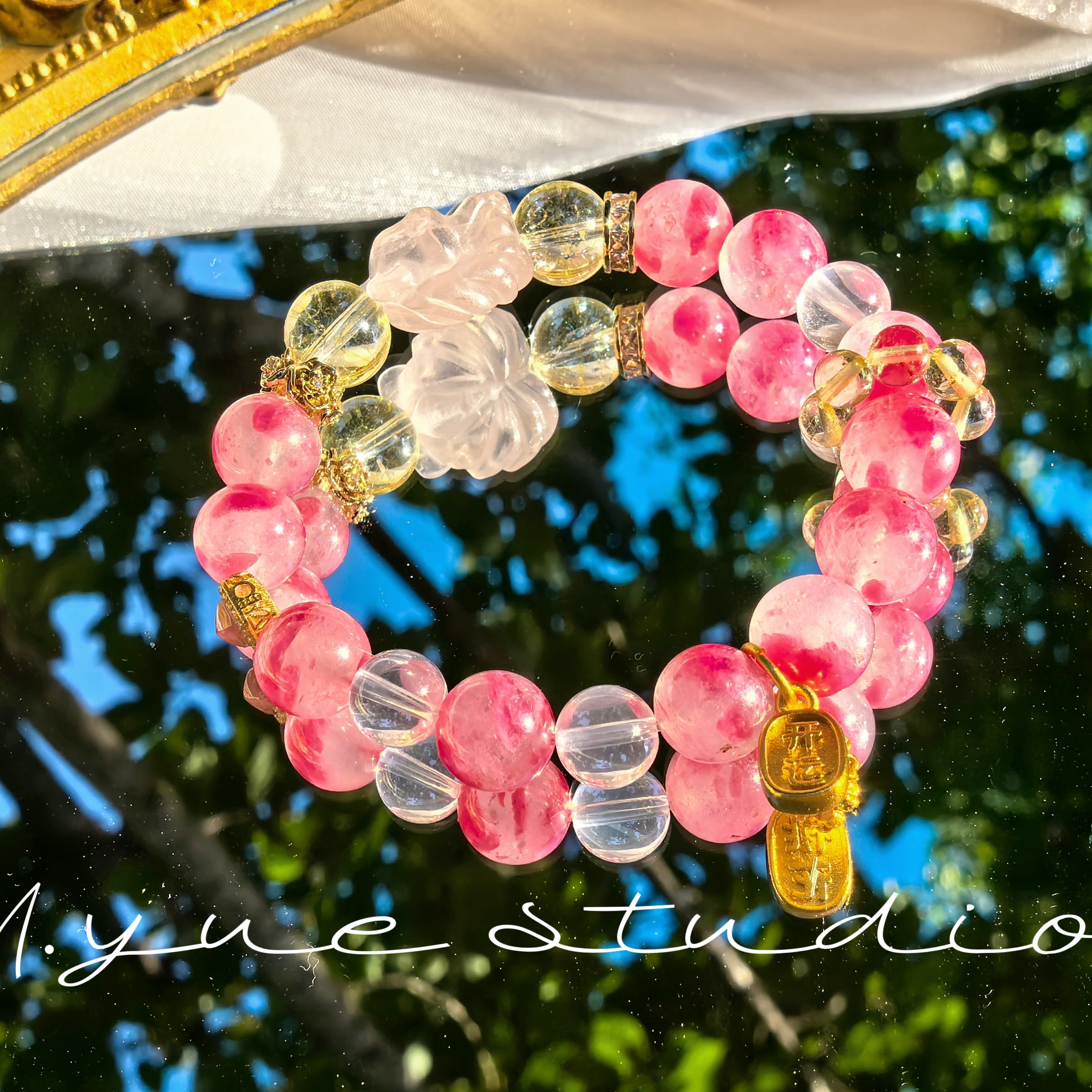 合金手链 《桃花朵朵》