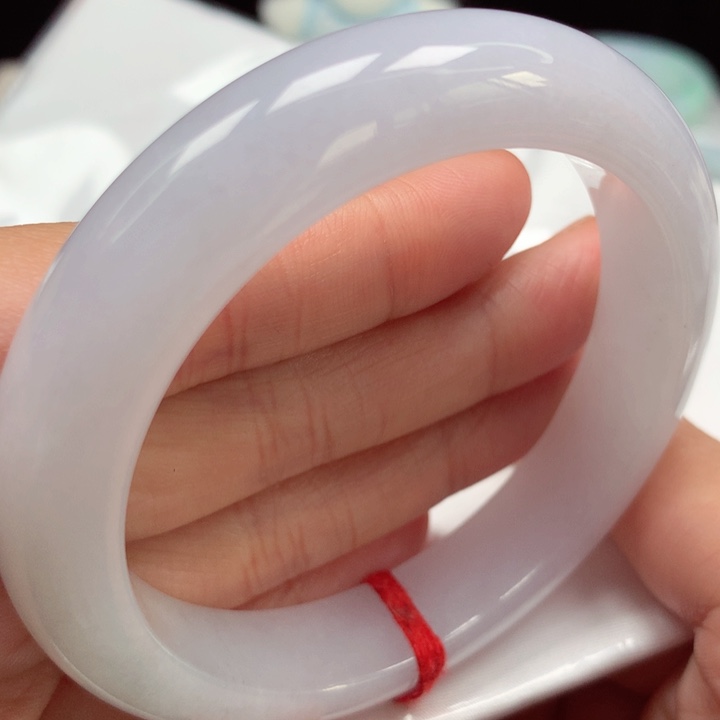 翡翠手镯未镶嵌粉紫13号