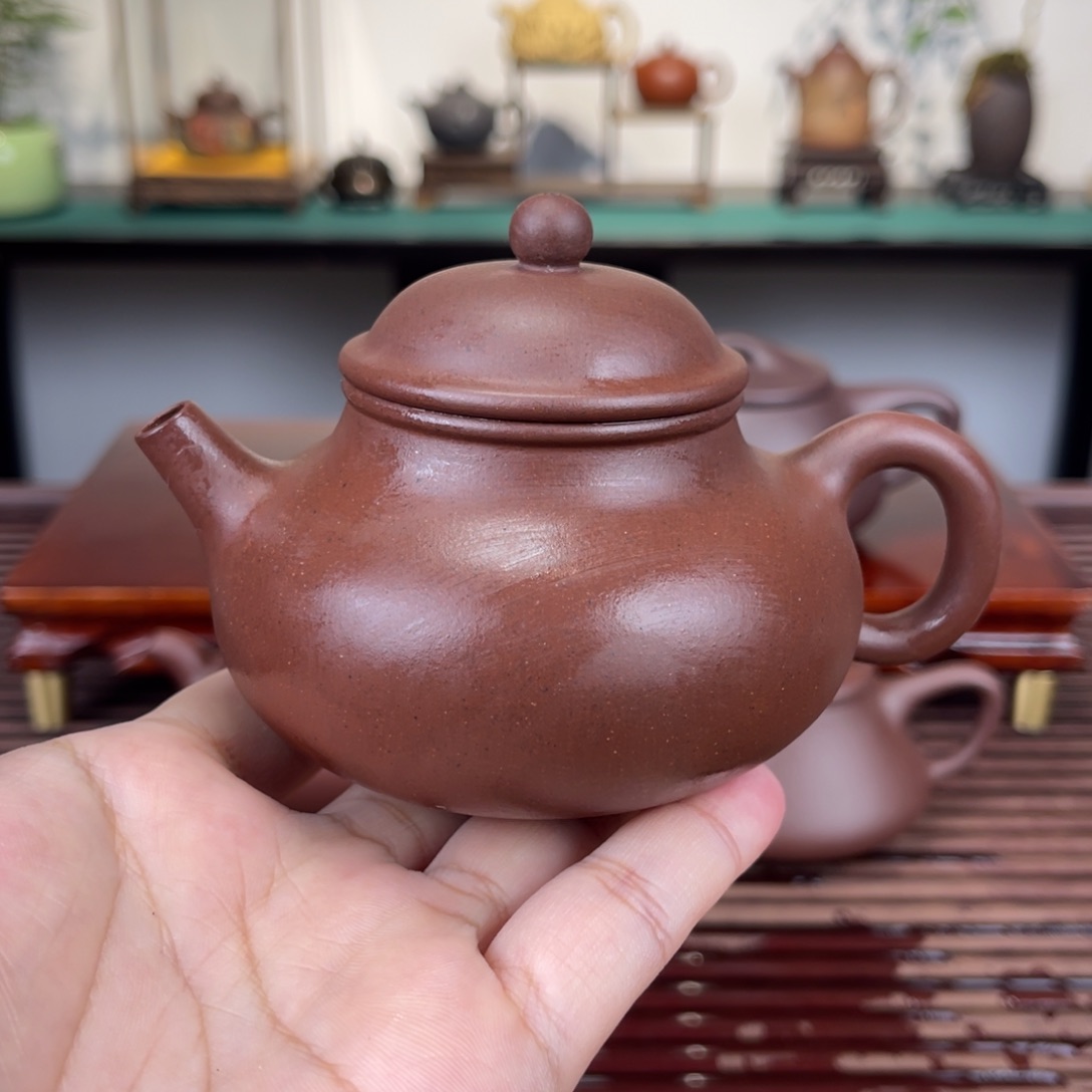 紫砂茶壶170毫升半手工紫泥容天