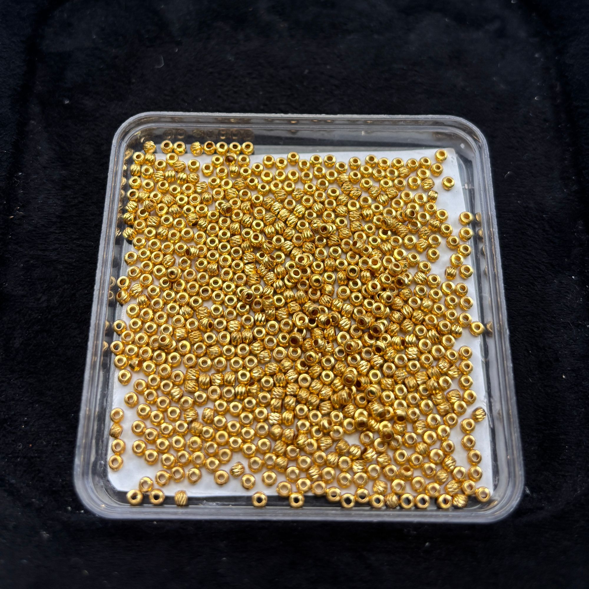 足金999素金5D硬金 2MM扭扭珠（此订单发5颗）