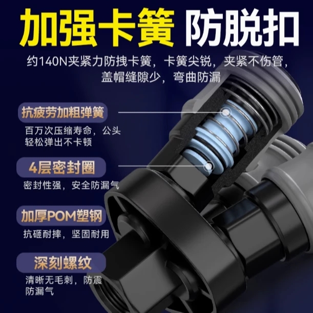 圆二通气动快速快插接头SMY气泵空压机接头SMV圆三通气管