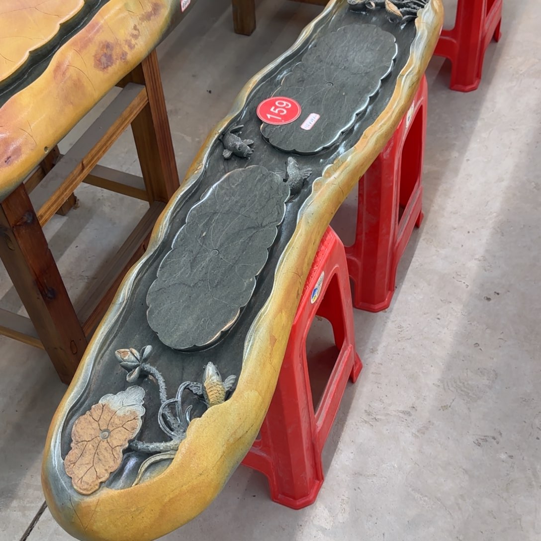 S***7159号绿端砚石茶盘尺寸136×29