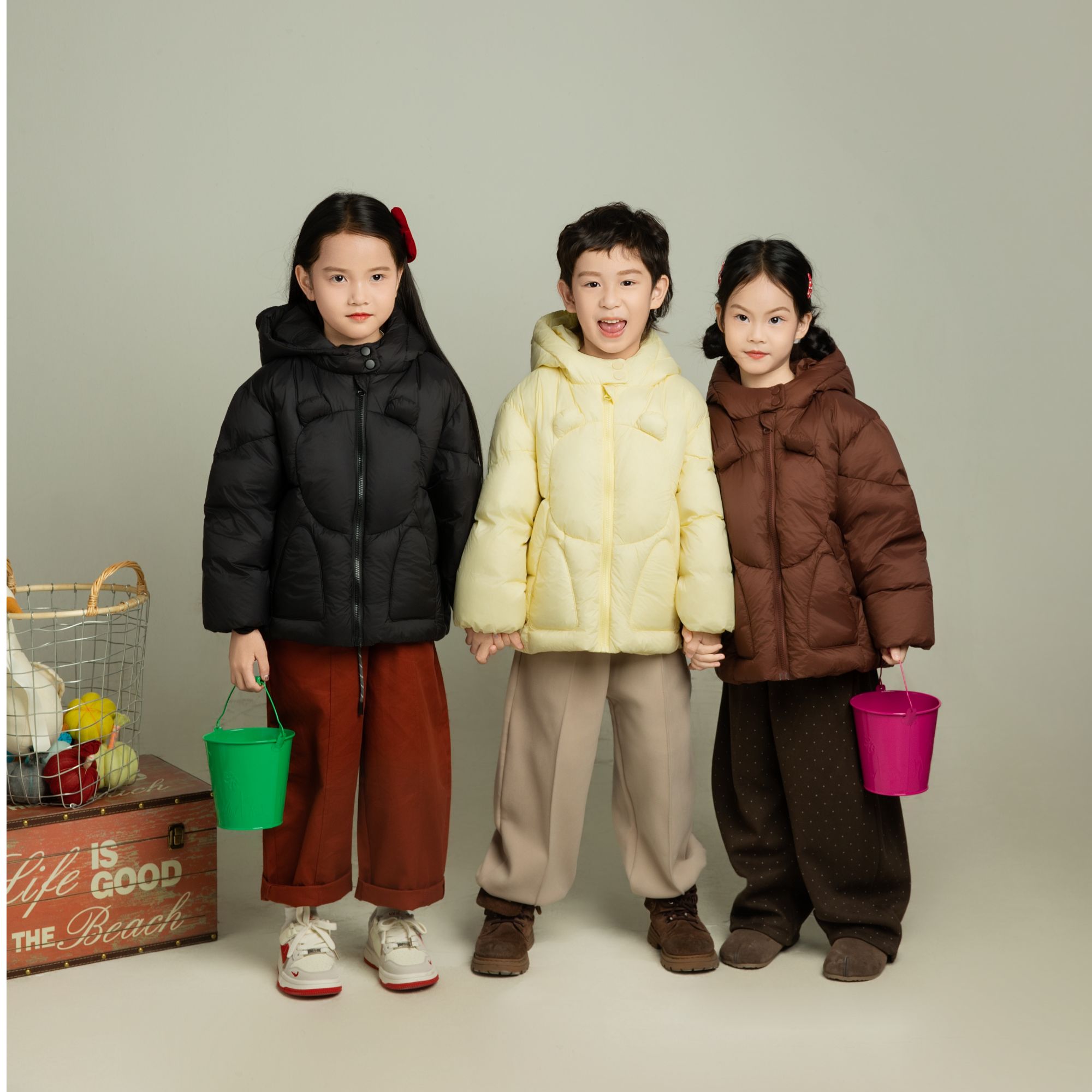 【单色熊】反季羽绒活动卡通韩版时尚90白鸭绒安心绒三防羽绒服