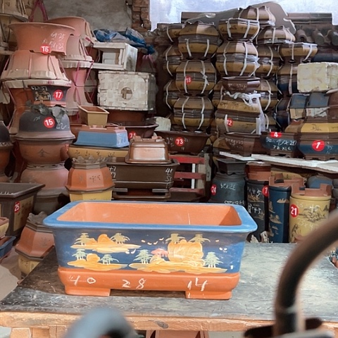 紫砂花盆长方一个