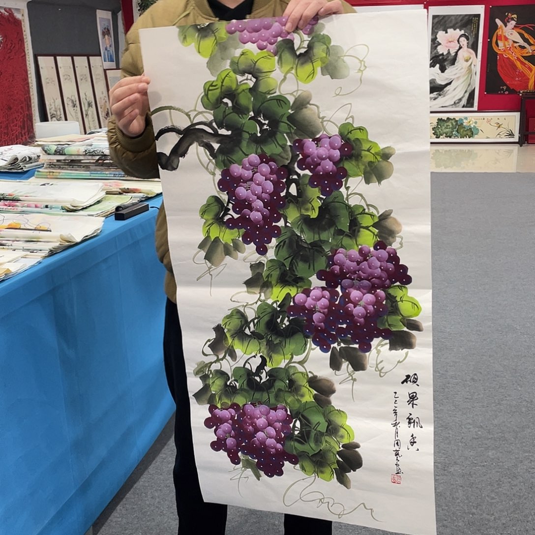 国画今天上午国画作品展示