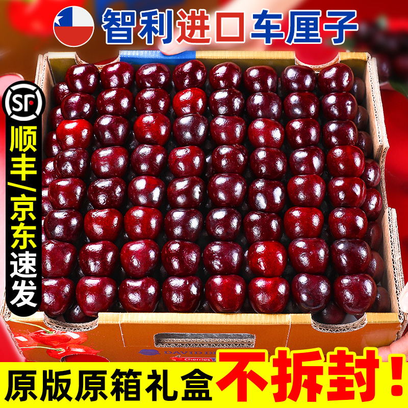 【进口原箱5斤】智利车厘子新鲜空运礼盒装J-5J顺丰京东 内附果径卡
