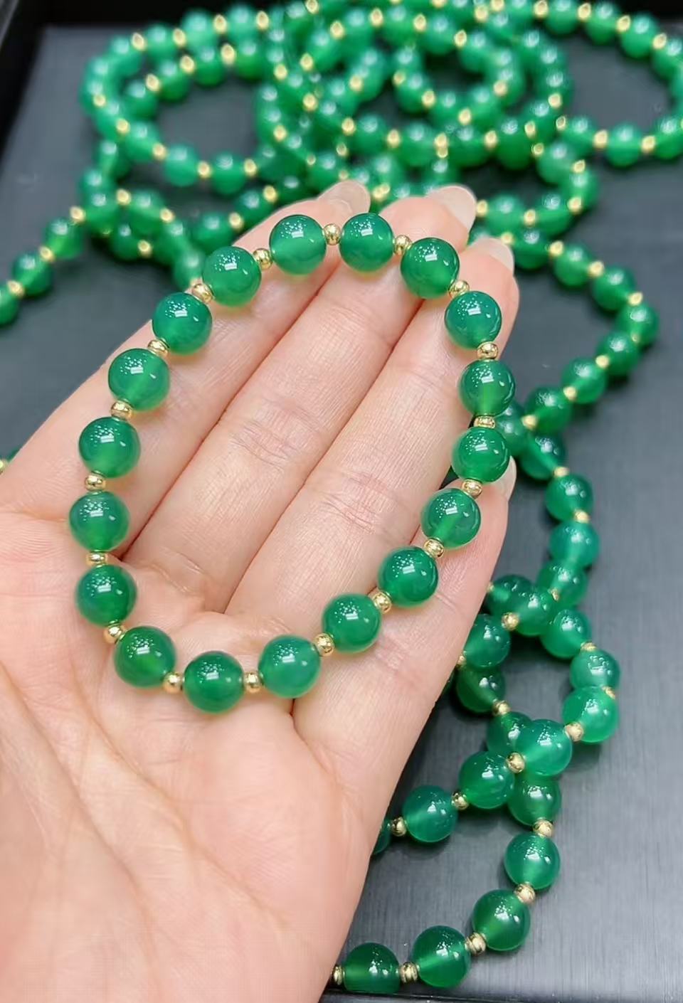 S1209卡8左右-秦紫绿玛瑙手串