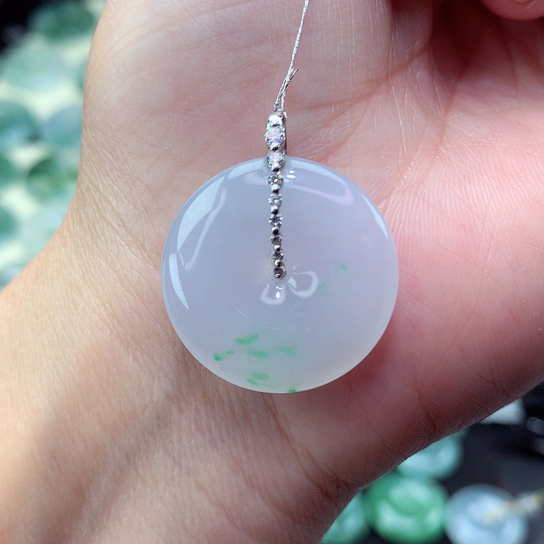 翡翠颈饰未镶嵌尺寸23.7/5.5