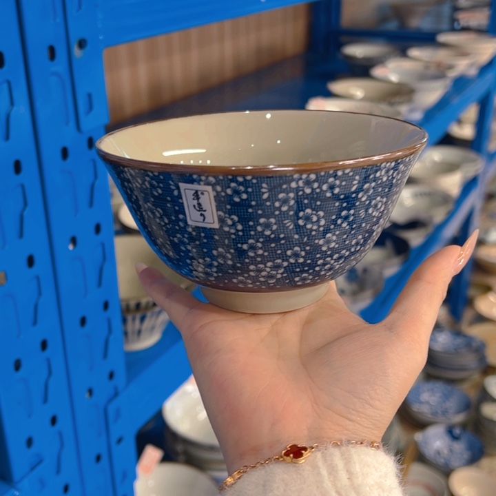 瓷满天星5寸米饭碗2只