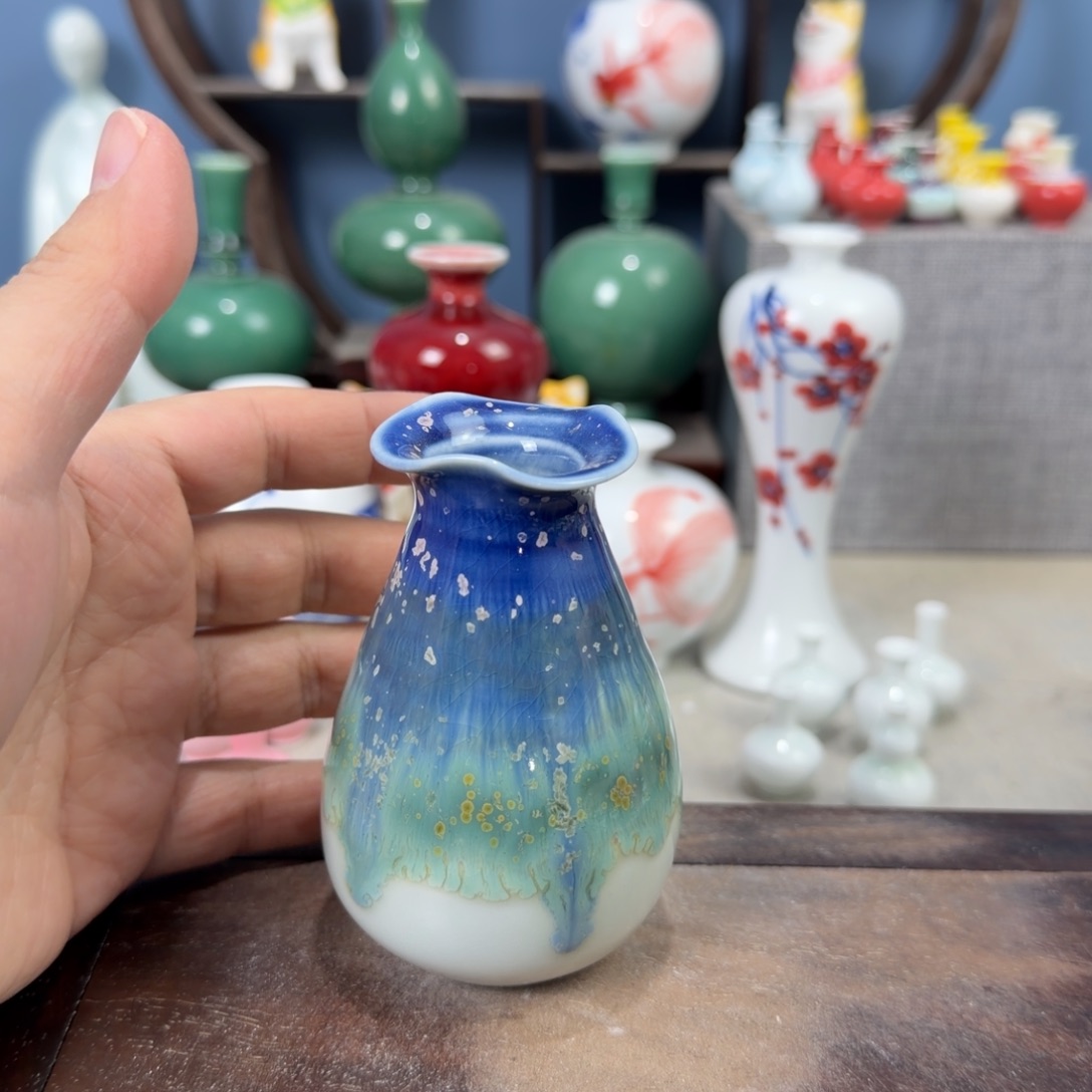 陶瓷手工小花器摆件