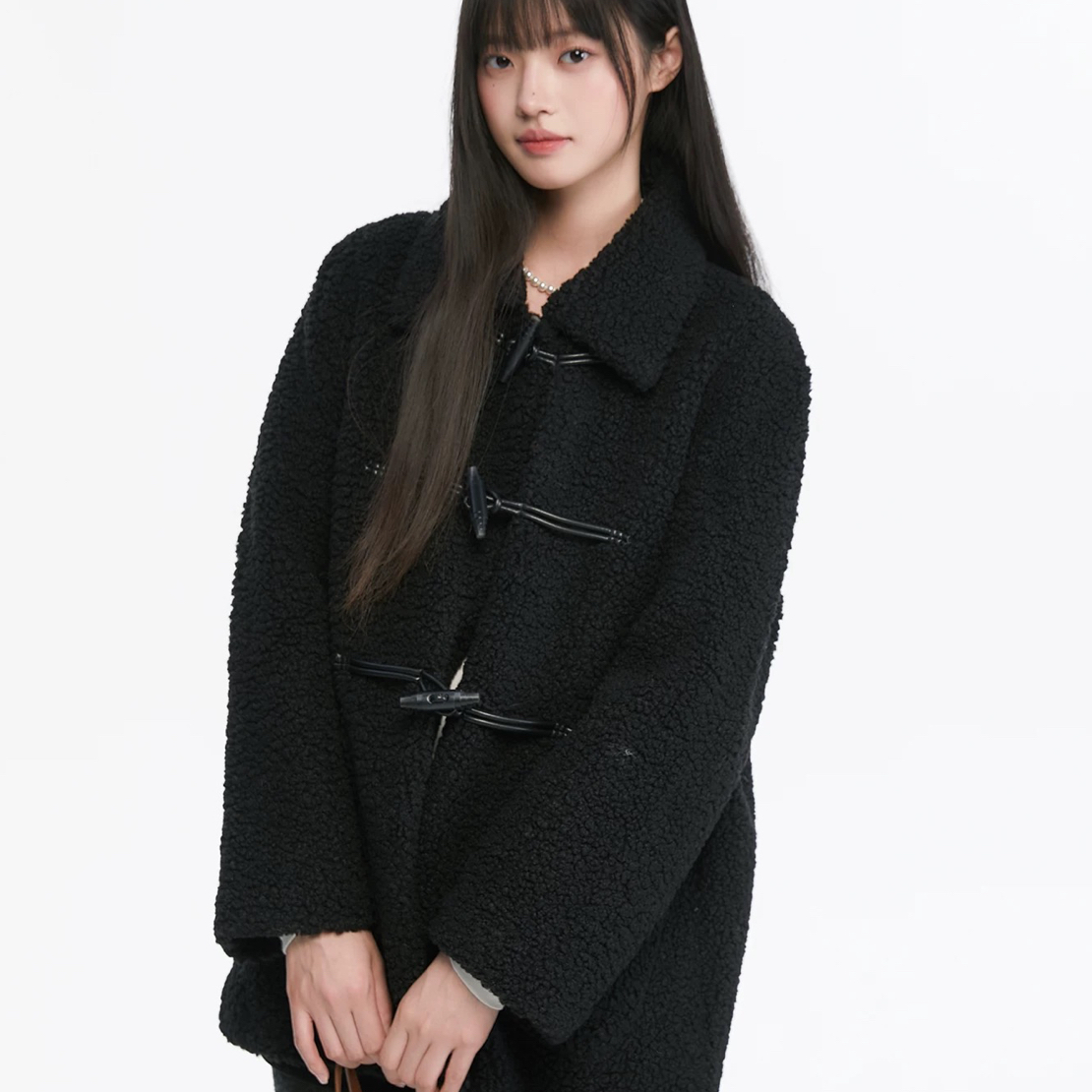 加厚短款复古风立领羊羔毛外套女