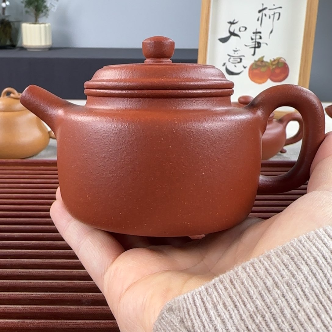 紫砂茶壶征*微瑕德钟红降坡
