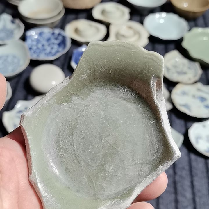 瓷片青花影青杯垫标夲