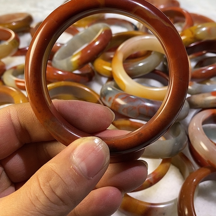 石英质玉（黄龙玉）未镶嵌手镯59圈口