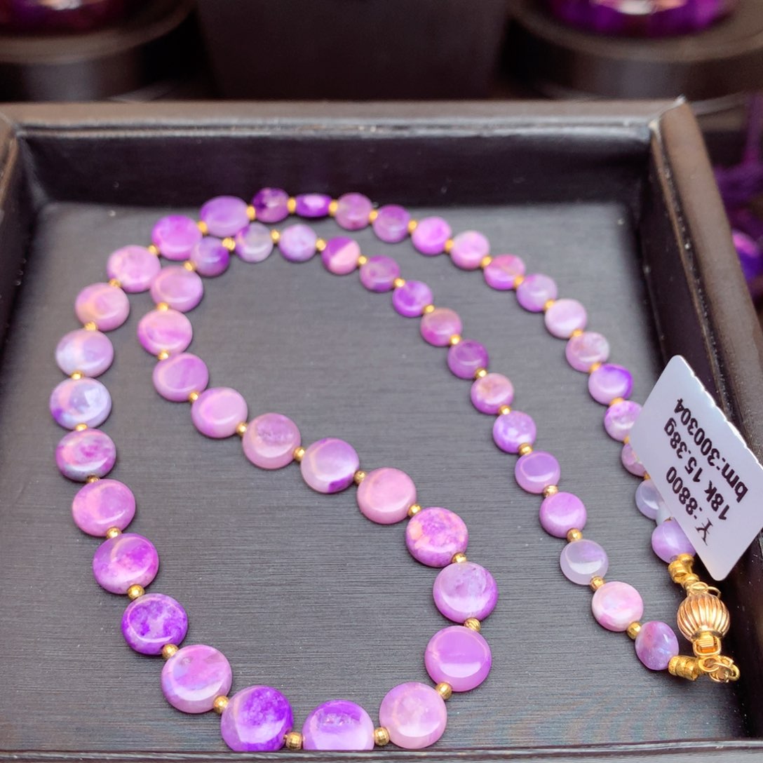 苏纪石（舒俱来）项链18K金镶嵌