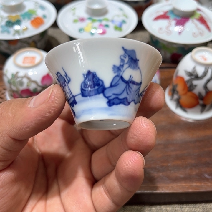 纯手绘精品盖碗杯