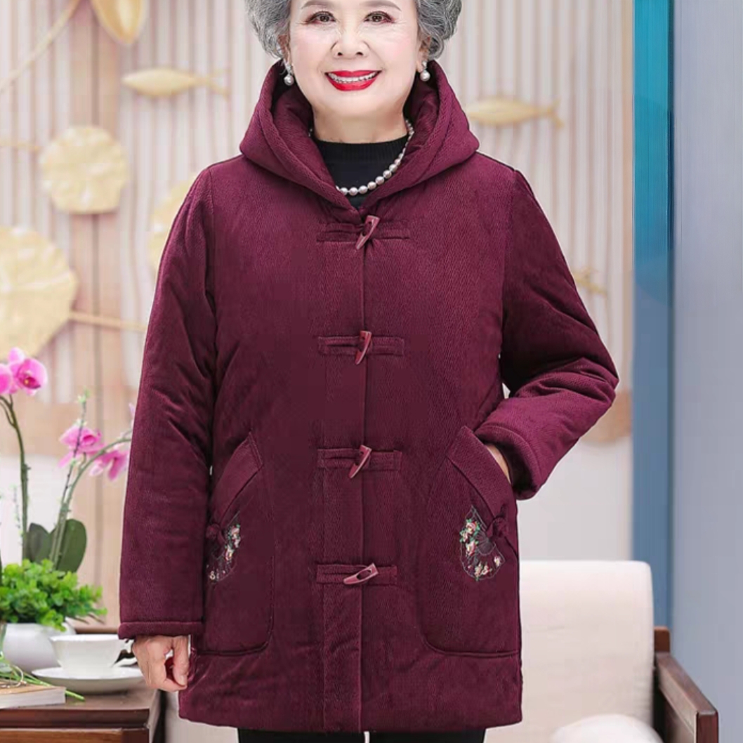 11726-冬装保暖棉袄加绒加厚老年棉服中老年棉衣