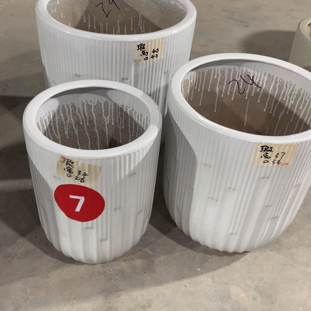 微瑕高温陶瓷花盆