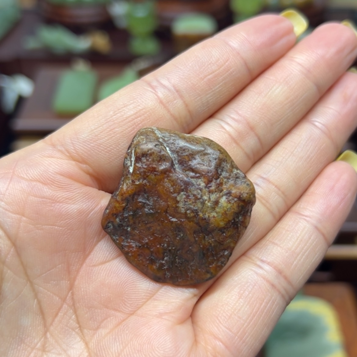 【闪购商品】岫岩河磨玉（透闪石质玉）时时好运未镶嵌
