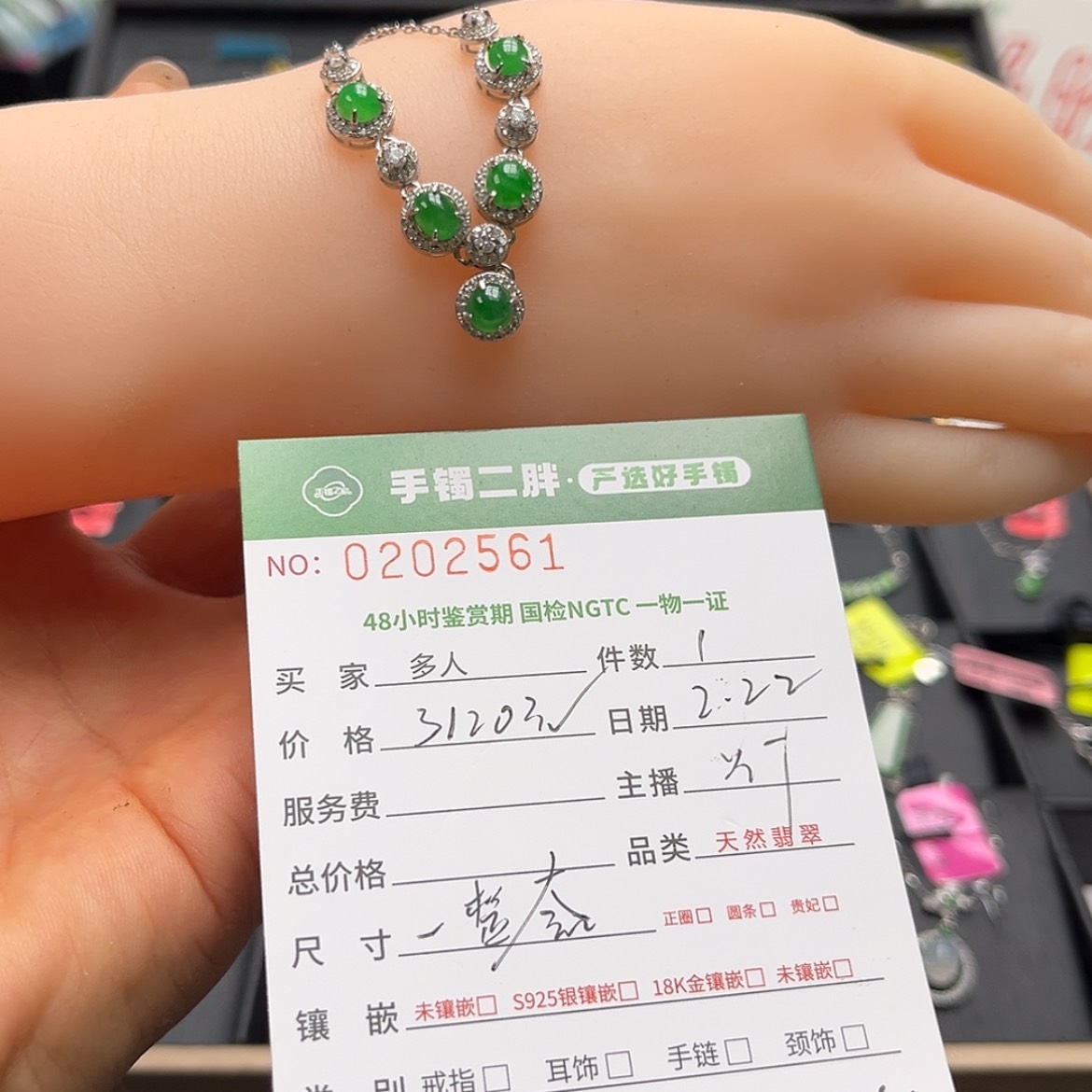 【闪购商品】翡翠颈饰银S925镶嵌多人