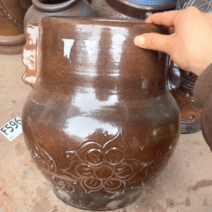 紫砂花盆微瑕19/28有孔