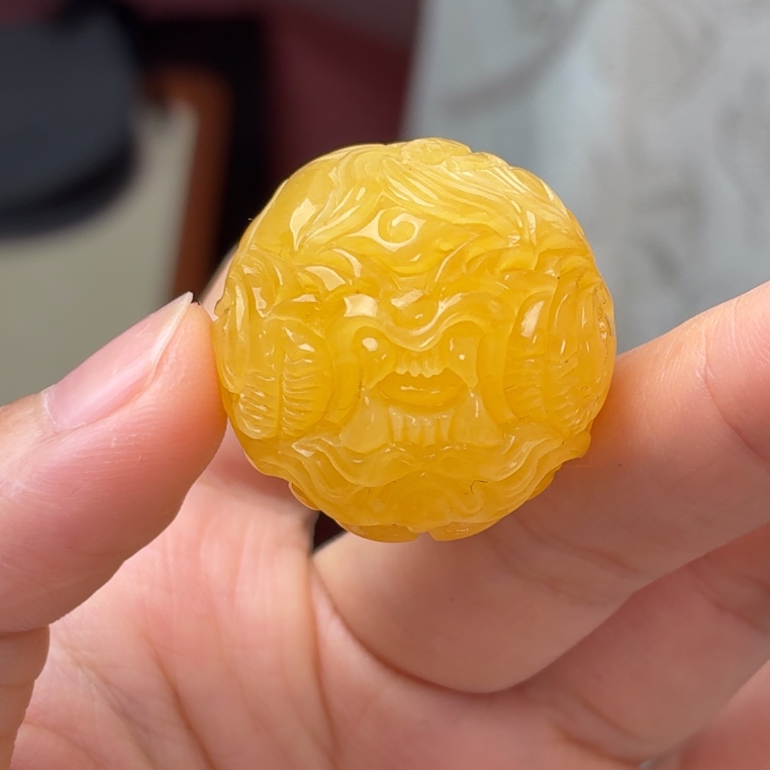 蜜蜡未镶嵌吊坠(不含链)龙珠