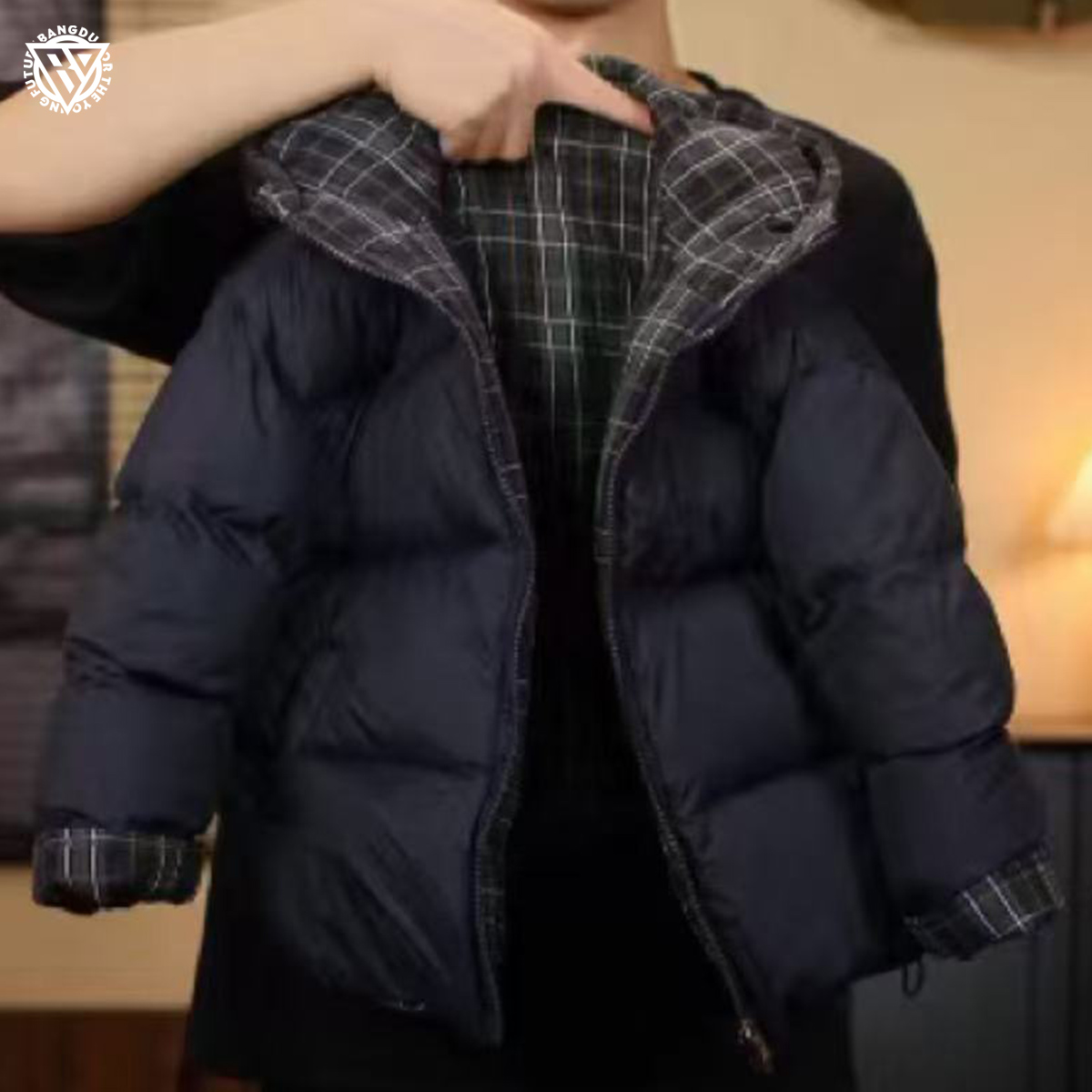 【现货48H】男女童连帽两面穿棉服冬季2025新款中大儿童外套111