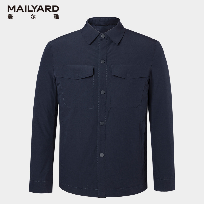 MAILYARD/美尔雅轻薄短款衬衫式保暖外套防寒夹克绒服 008W