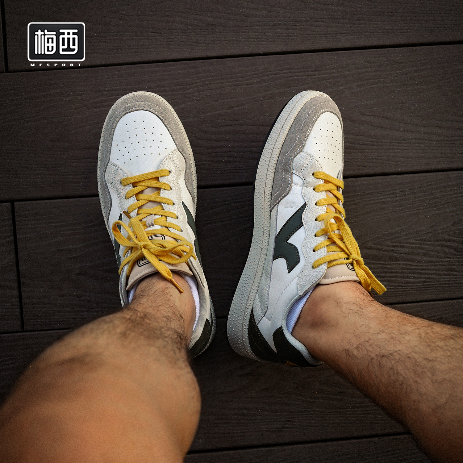【梅西】夏季新款头层牛皮低帮德训男士休闲运动板鞋YC6021