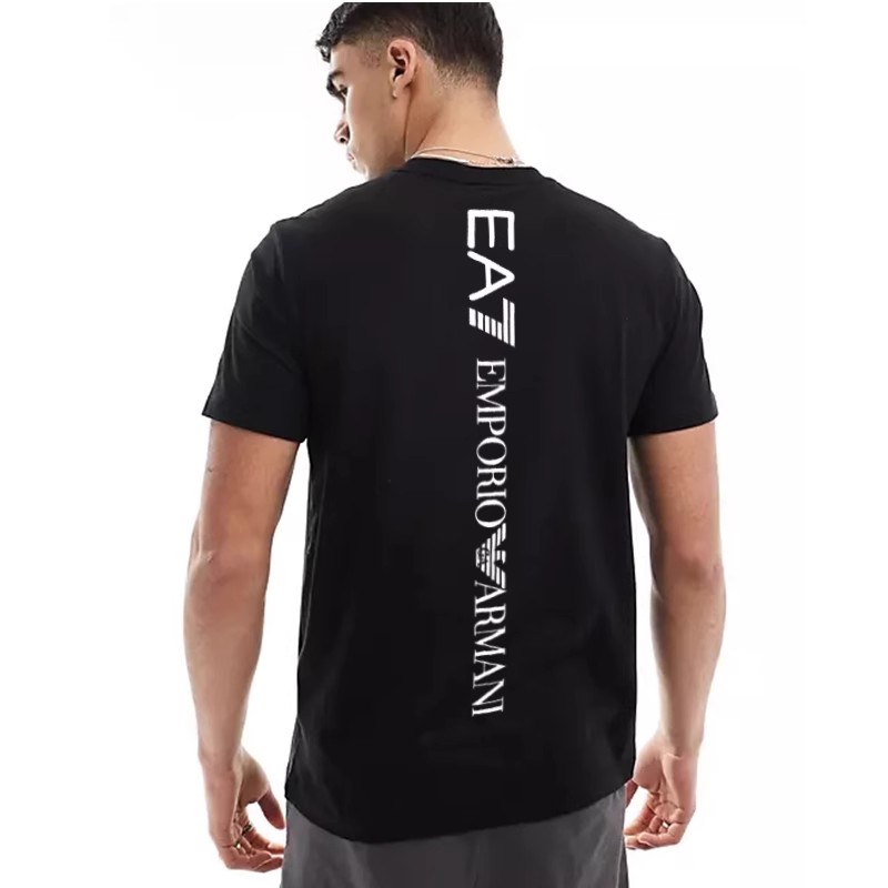 Emporio Armani 阿玛尼 EA7男装修身短袖T恤后背印花男士半袖上衣