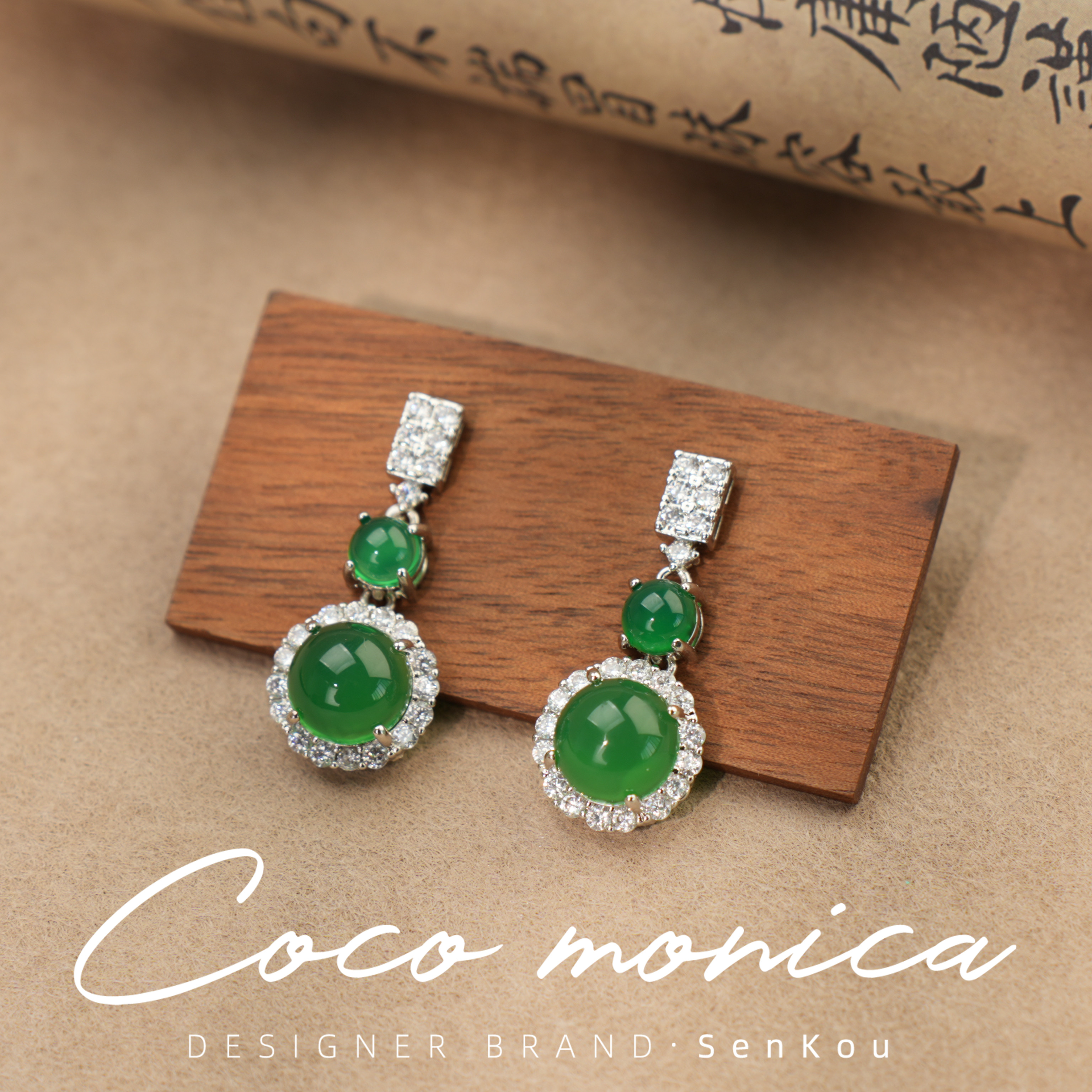 【小霞珠宝】玉髓耳钉女款百搭精致时尚AD538