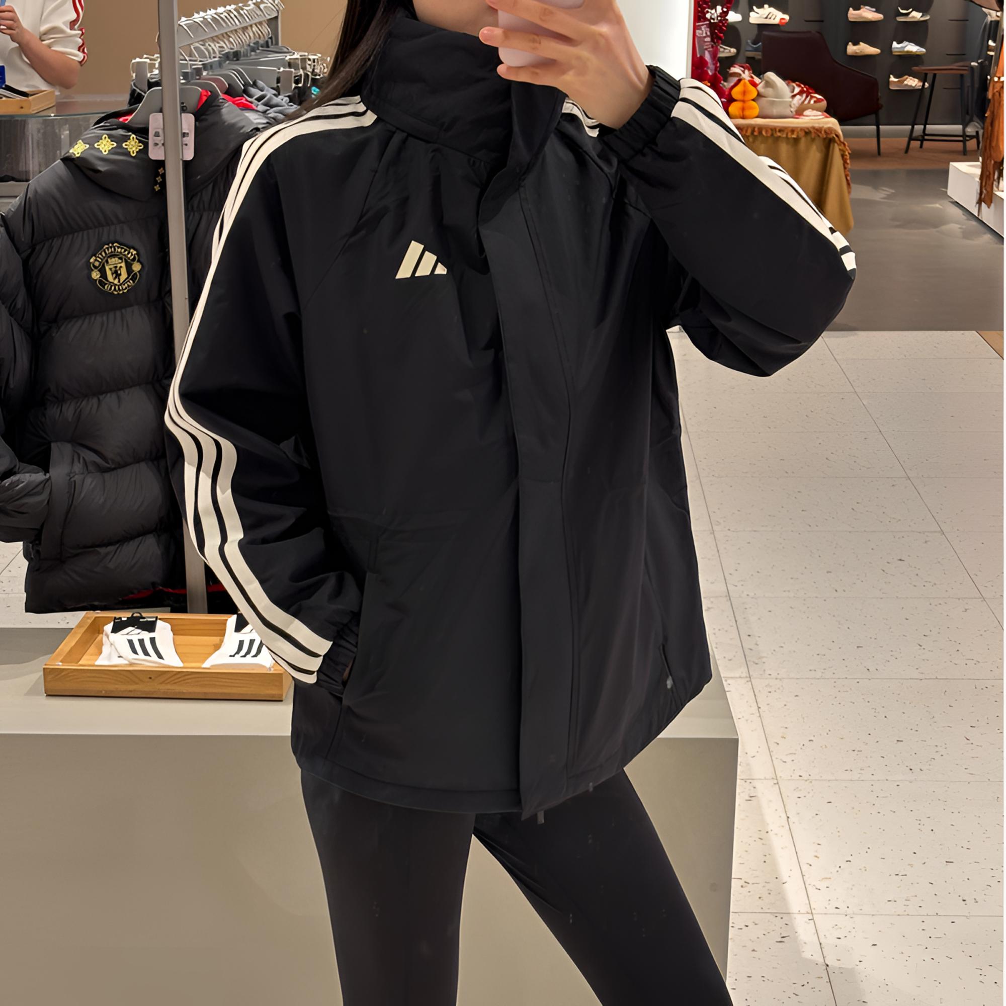 adidas阿迪达斯女子运动休闲夹克外套秋冬保暖防风上衣KB7591