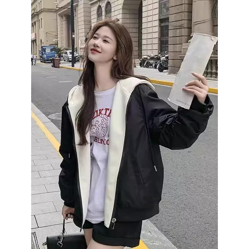 宽松休闲气质显瘦短款棉外套24101110