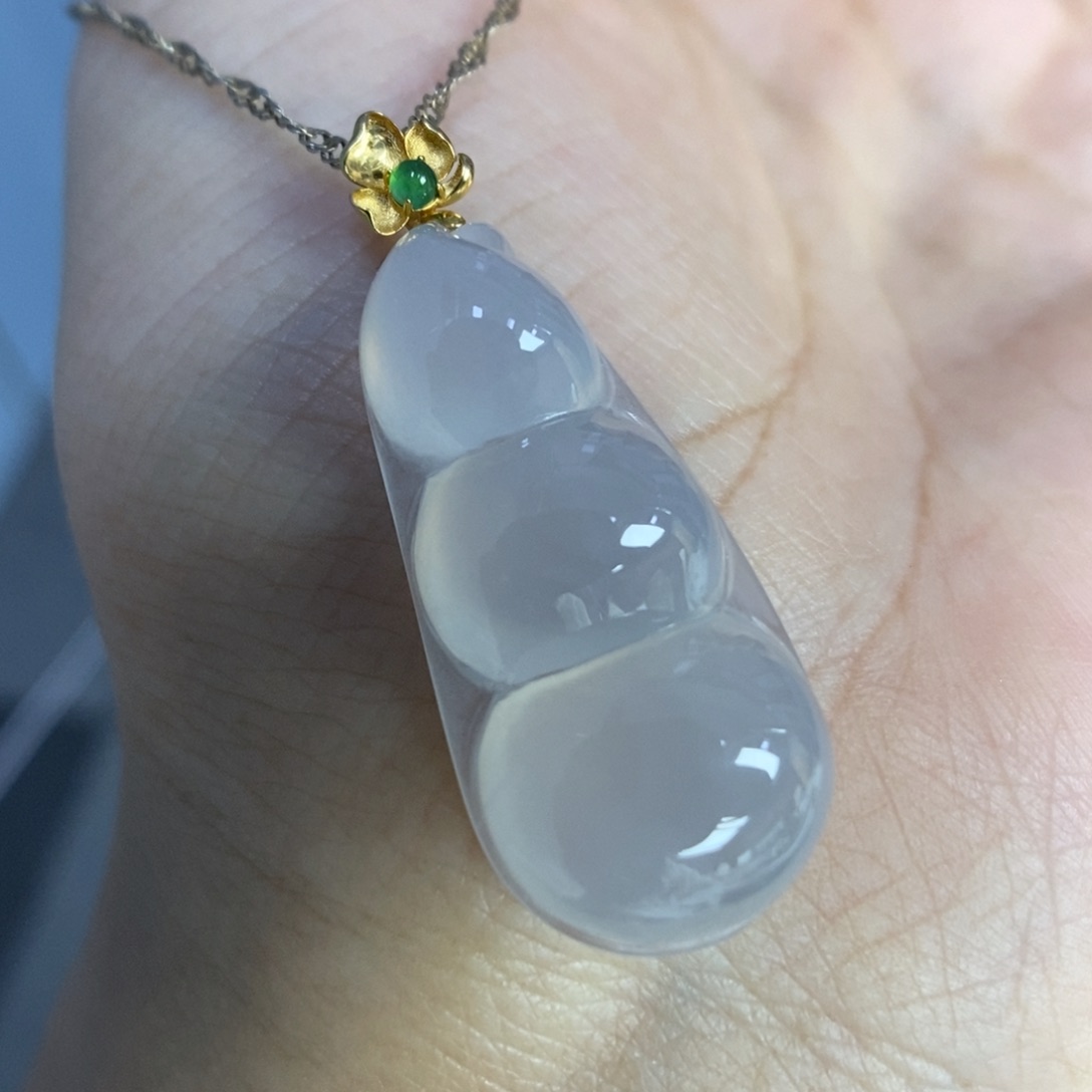 【闪购商品】颈饰18K金镶嵌翡翠16