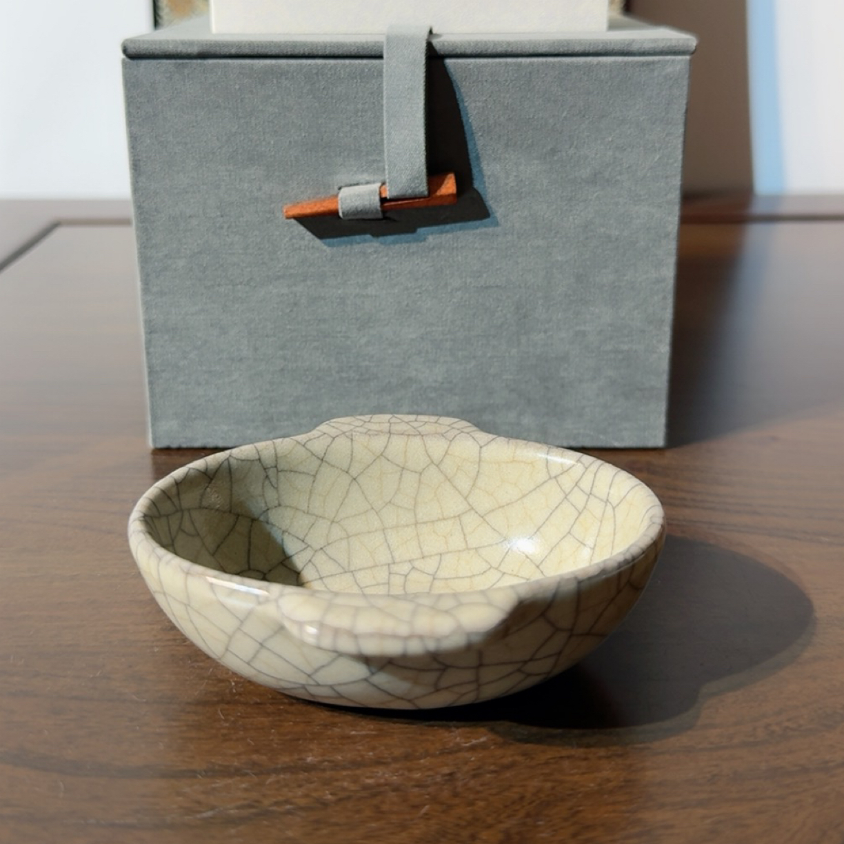 周昌华传世哥窑仿古釉手工杯 高：3cm 口径：6cm 容量：约 60cc