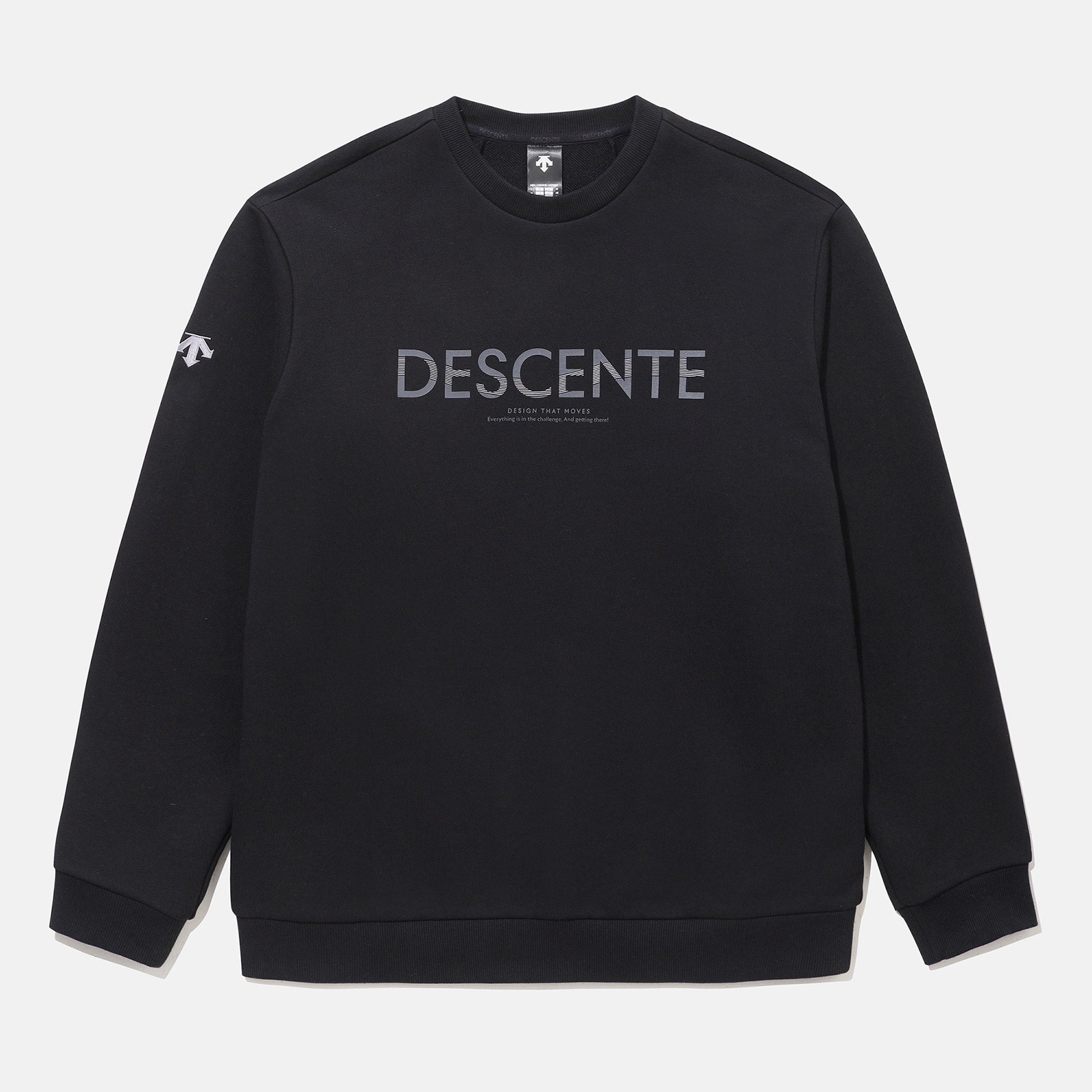 DESCENTE/迪桑特运动休闲字母圆领卫衣男女百搭SQ123UHT11