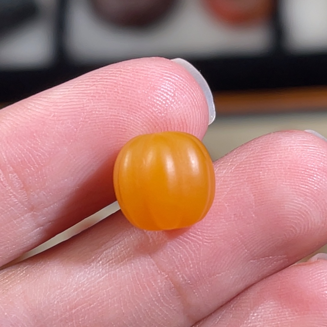 石英质玉（黄龙玉）未镶嵌瓜珠9.4x8.9mm不退换