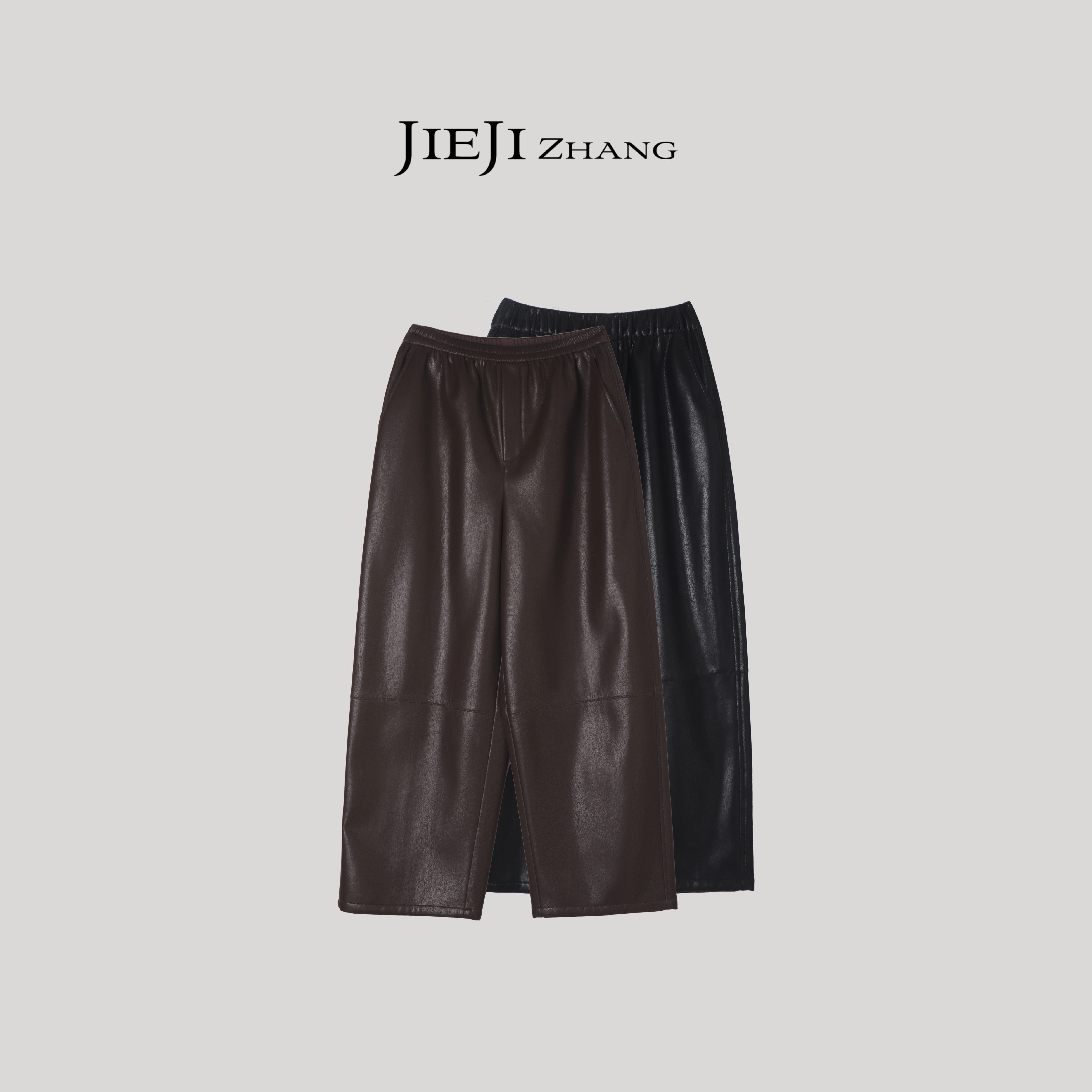 【JIEJI ZHANG】秋冬季通勤简约PU皮裤350198 / 350959